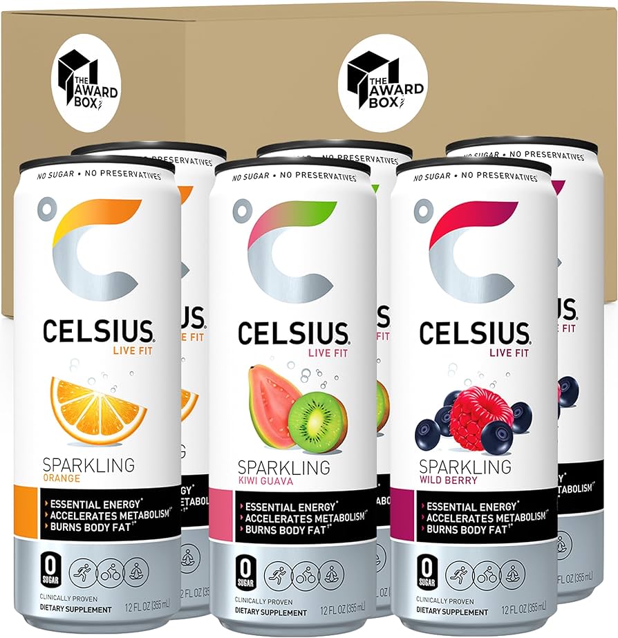 CELSIUS Assorted Flavors Official Variety Pack, Functional Essential Energy Drinks, 12 Fl Oz (Pack of 12)