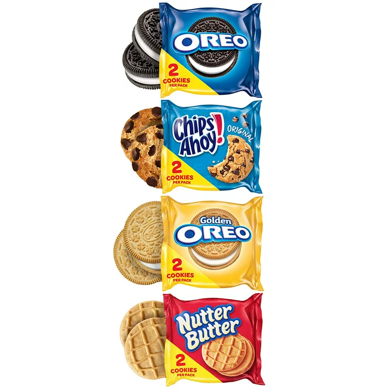 OREO Original, OREO Golden, CHIPS AHOY! & Nutter Butter Cookie Snacks Variety Pack, 56 Snack Packs (2 Cookies Per Pack)