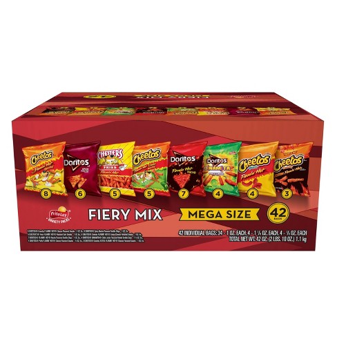 Frito Lay Fiery Mix Variety Pack, (Pack of 40)